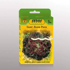 Семена салата «Лолла Росса» на водорастворимой ленте, ТМ SEDOS - 5 м (170 семян)
